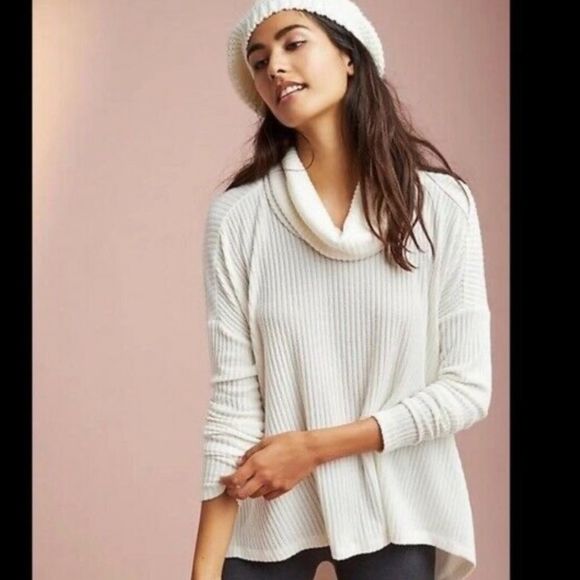 Anthropologie Sweaters - Anthro Saturday Sunday Ribbed Cowlneck Sweater